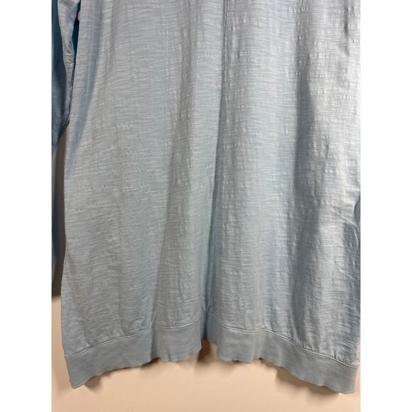 J. Jill Color-Washed Dipped-Hem Tunic Top Light Blue Cotton Size L Casual Pastel - Picture 7 of 9